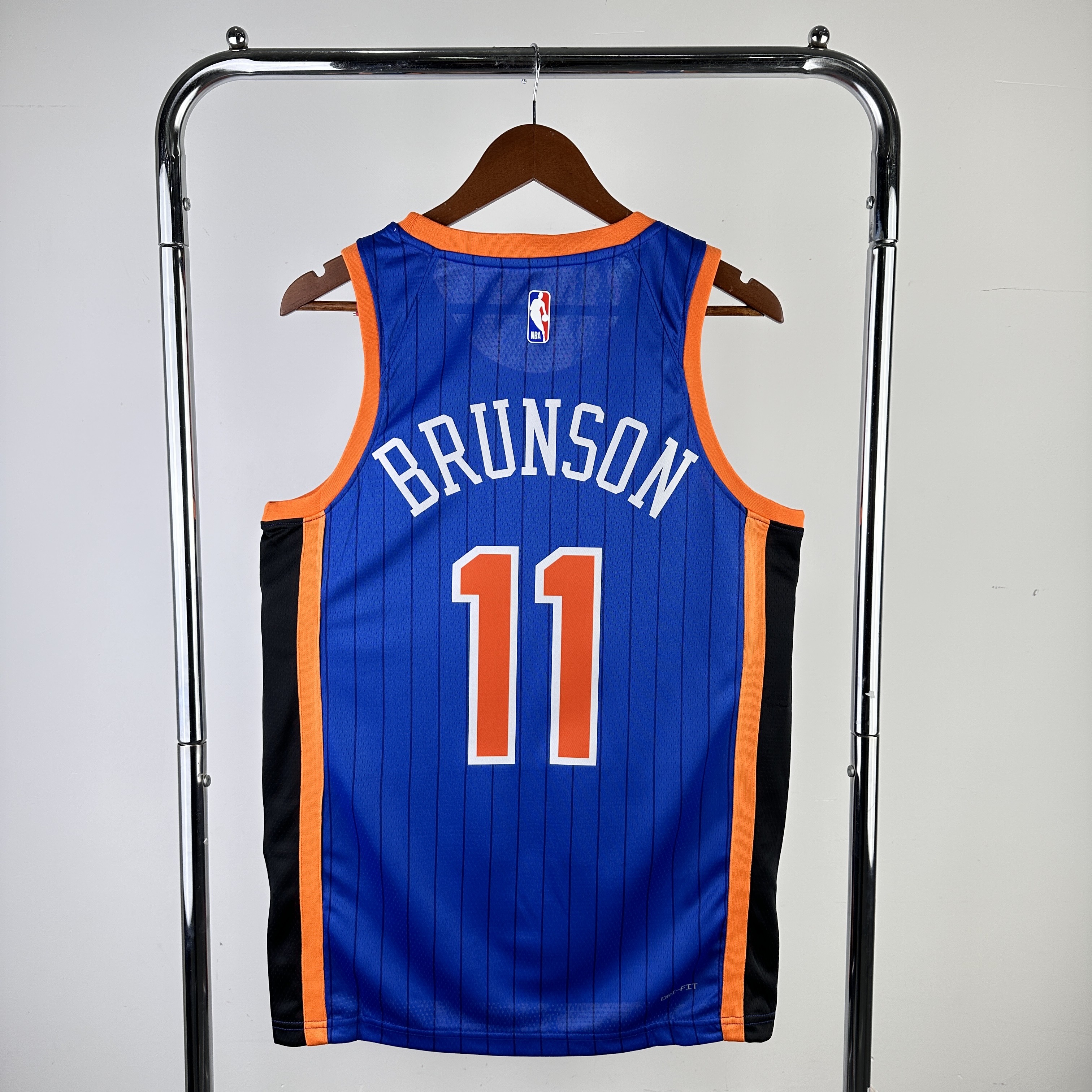 Men New York Knicks #11 Brunson Blue City Edition Nike 2024 NBA Jersey->->NBA Jersey